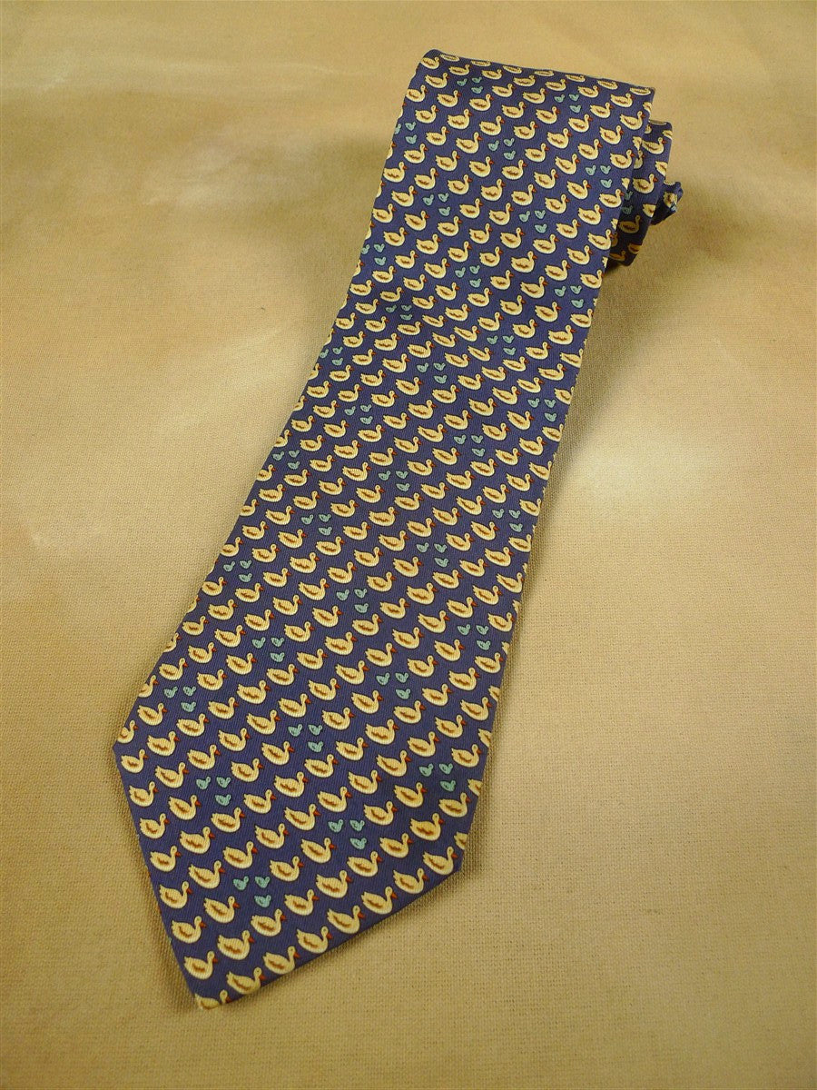 26/1070 hermes blue duck pattern silk tie ma7932
