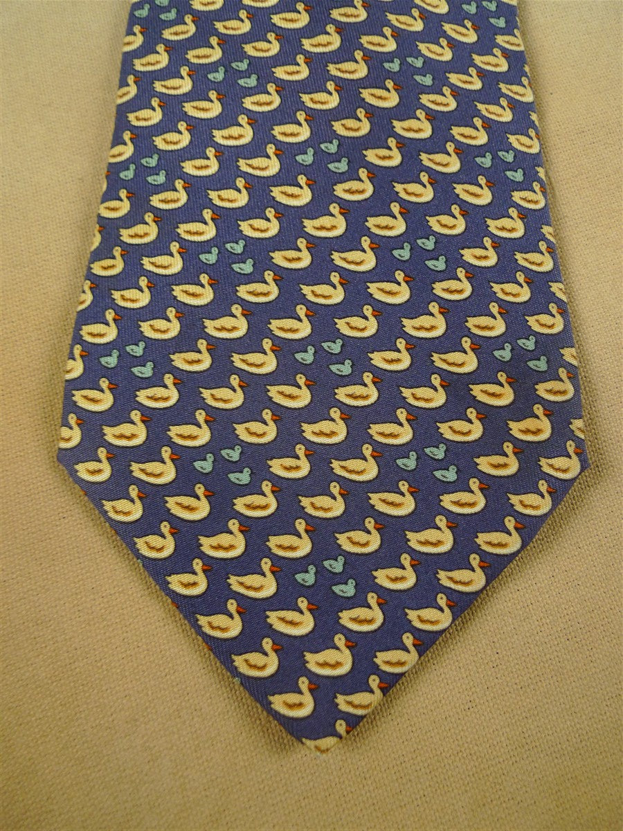 26/1070 hermes blue duck pattern silk tie ma7932
