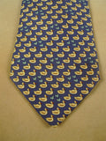 26/1070 hermes blue duck pattern silk tie ma7932