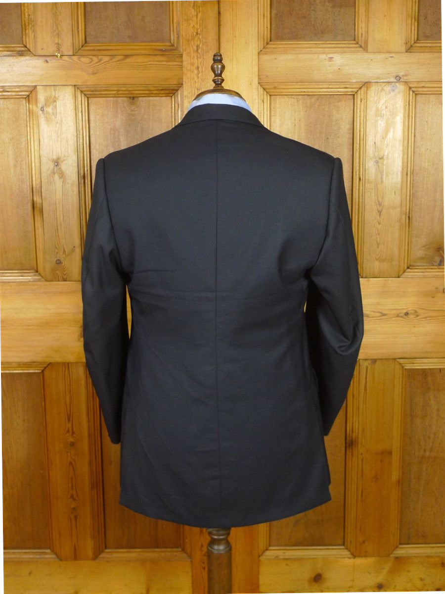26/1080 dege & skinner 2019 savile row bespoke navy blue worsted twill suit 43 regular (portly cut)