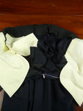 26/1080 dege & skinner 2019 savile row bespoke navy blue worsted twill suit 43 regular (portly cut)