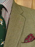 26/1081 vintage harry hall green keepers tweed riding / hacking jacket 44-45 regular to long