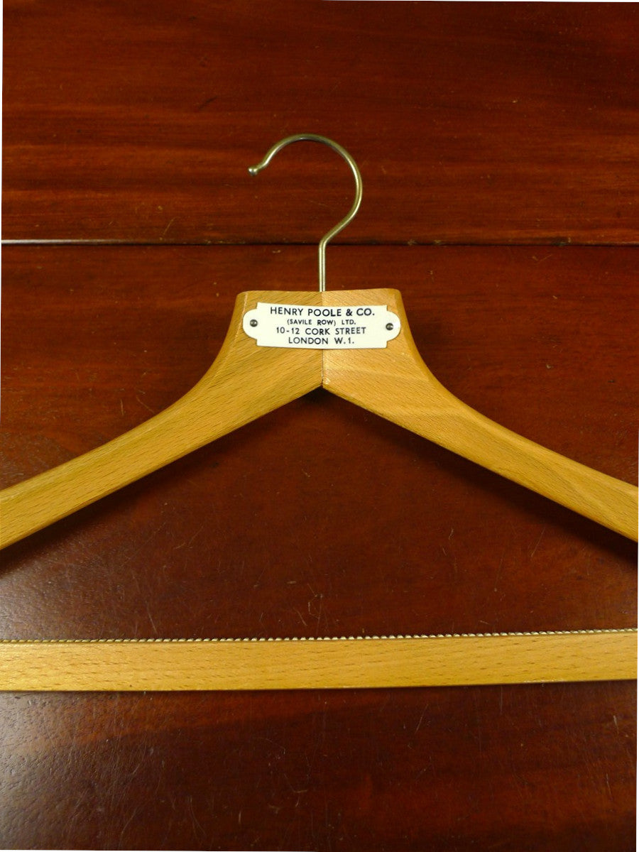 26/1098 immaculate vintage henry poole savile row bespoke wooden suit hanger