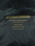 26/1100 immaculate denman & goddard savile row bespoke black & gold suit bag carrier