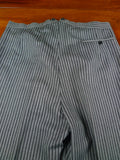 26/1109 near immaculate vintage 1983 savile row bespoke high-rise 'cashmere stripe' worsted morning trouser 34-38