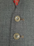 26/1123 immaculate 1950s vintage bespoke tailored grey pick weave morning wasitcoat 36