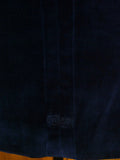 26/1107 cyprus bespoke tailored deep blue d/b velvet dinner / smoking jacket w/ braid trims 39-40 regular