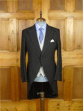 26/1108 immaculate ede & ravenscroft london black herringbone wool morning coat 40 regular