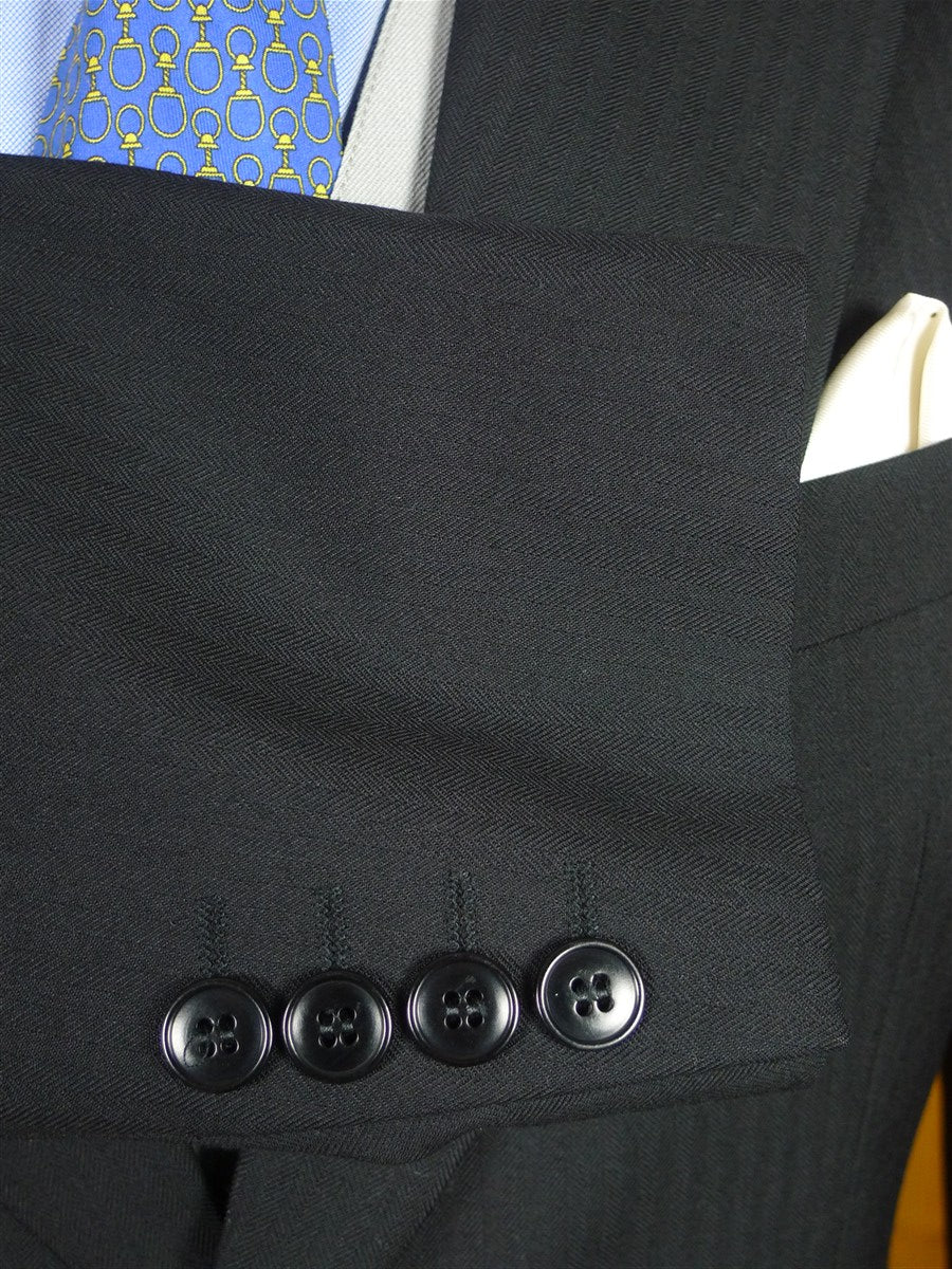 26/1108 immaculate ede & ravenscroft london black herringbone wool morning coat 40 regular