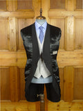 26/1108 immaculate ede & ravenscroft london black herringbone wool morning coat 40 regular