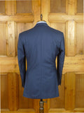26/1111 near immaculate ede & ravenscroft 2-tone teal blue weave wool suit (rrp £795) 40 regular