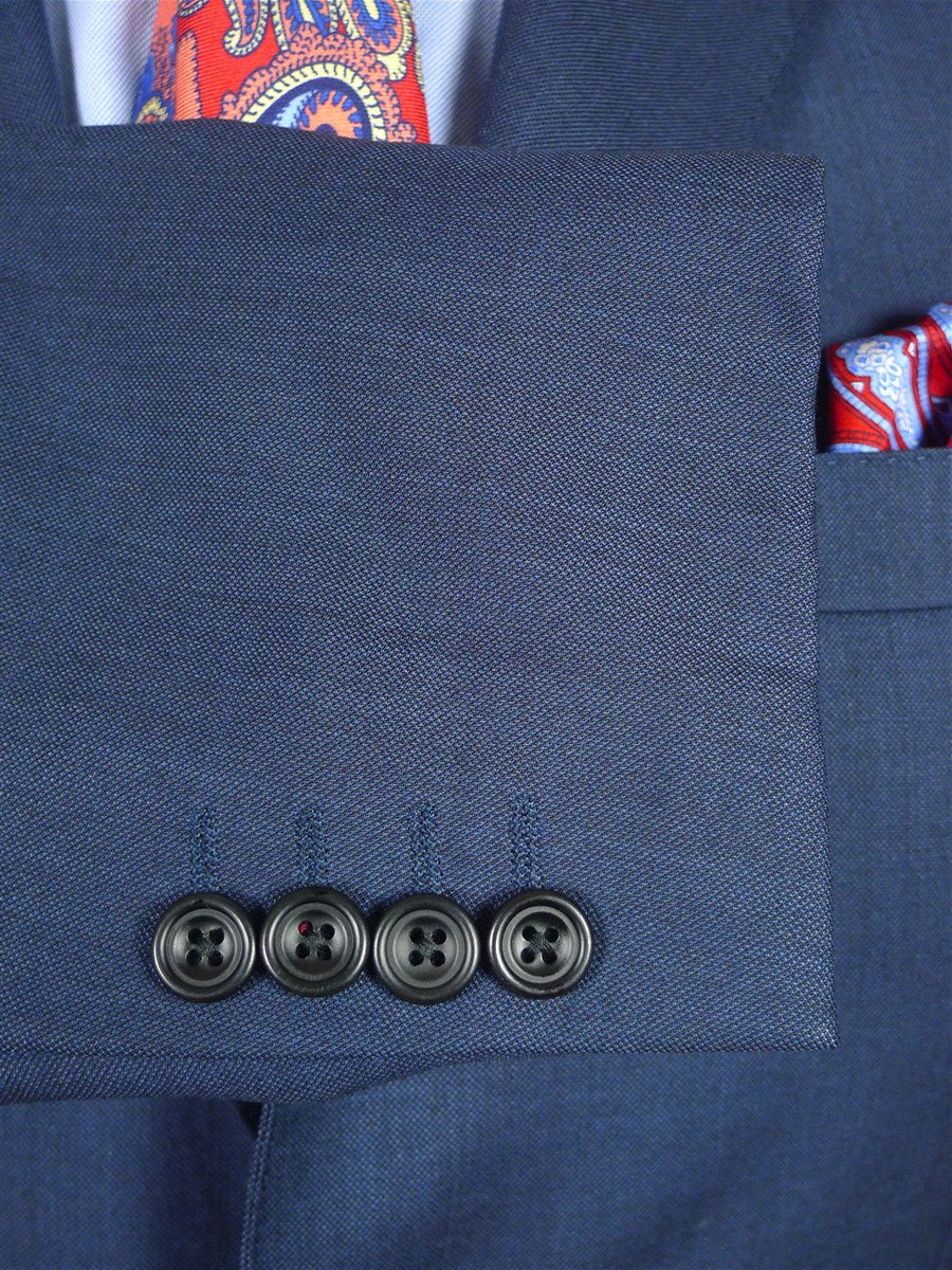 26/1111 near immaculate ede & ravenscroft 2-tone teal blue weave wool suit (rrp £795) 40 regular