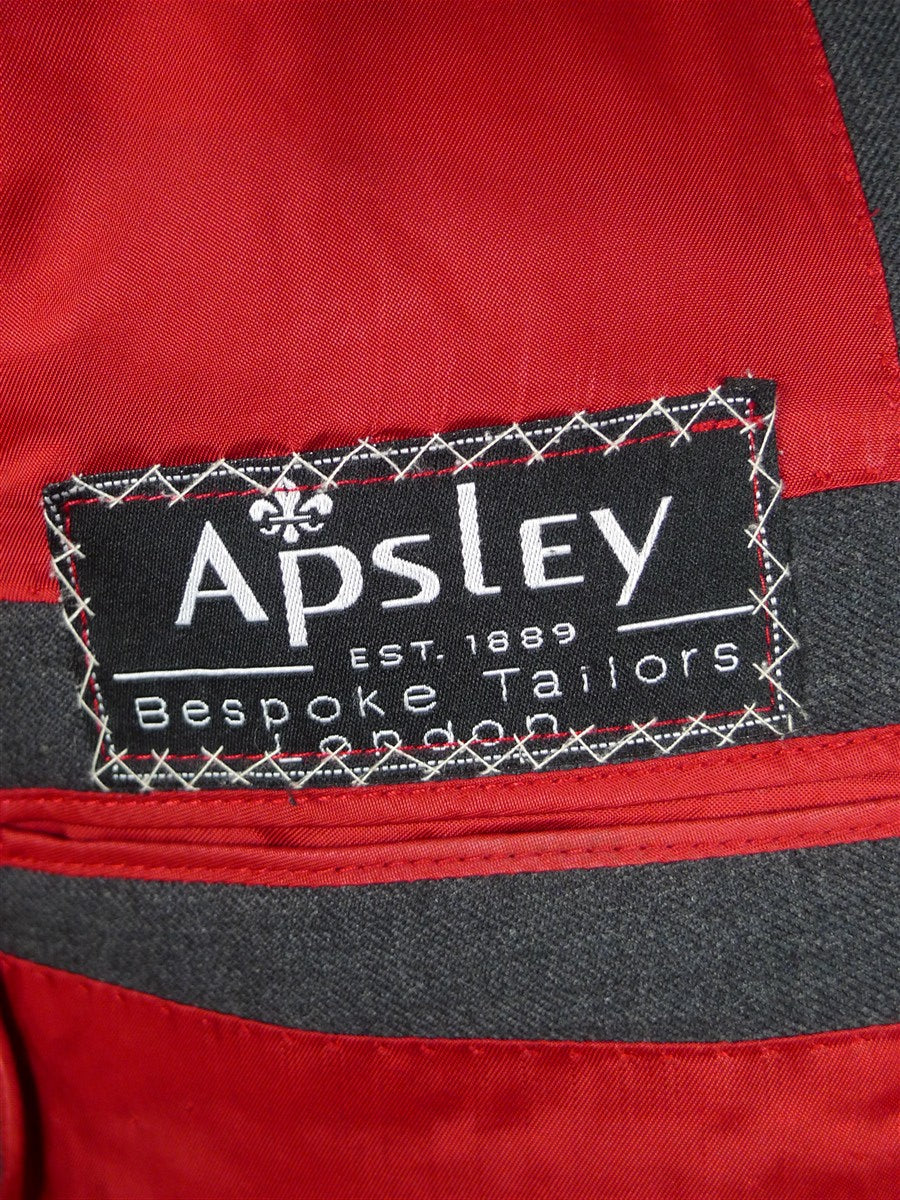 26/1106 apsley mayfair 2010 bespoke canvassed grey worsted 3-piece suit 38 regular