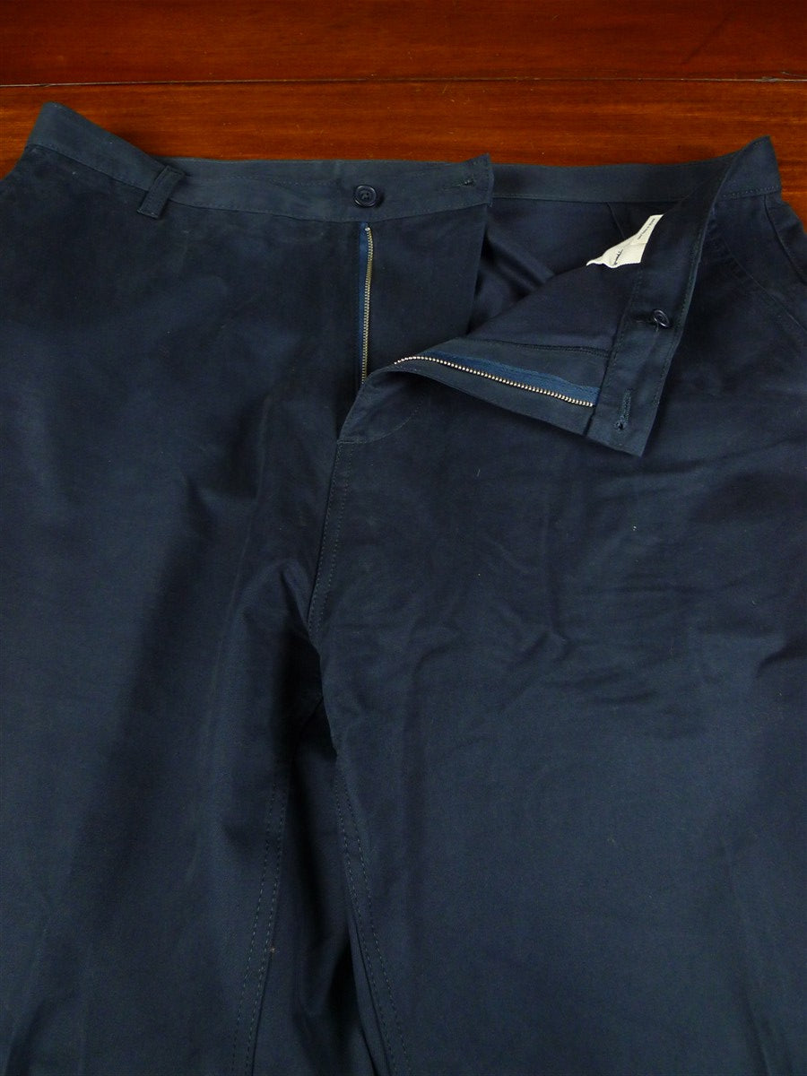 26/1115 community clothing (patrick grant of norton & sons) navy blue relaxed heavyweight cotton twill chino (rrp £125) 42