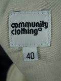 26/1114 community clothing (patrick grant of norton & sons) navy blue relaxed heavyweight cotton twill chino (rrp £125) 40