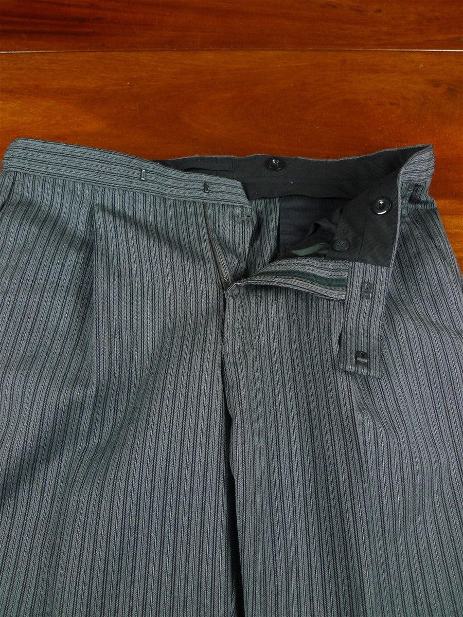 26/1113 immaculate ede & ravenscroft 'cashmere stripe' grey wool morning dress trouser (rrp £245) 31-34