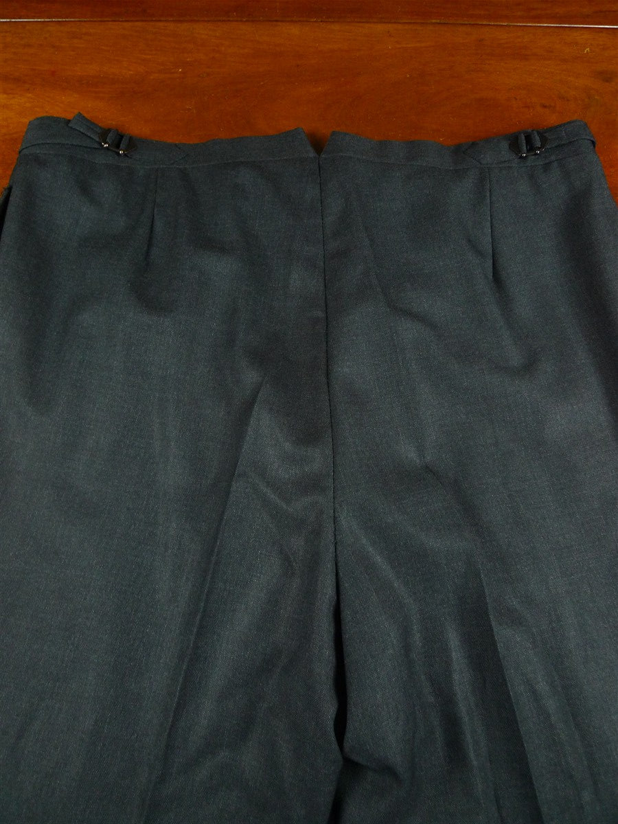 26/1124 h. huntsman & sons 2003 savile row bespoke grey worsted trouser 38