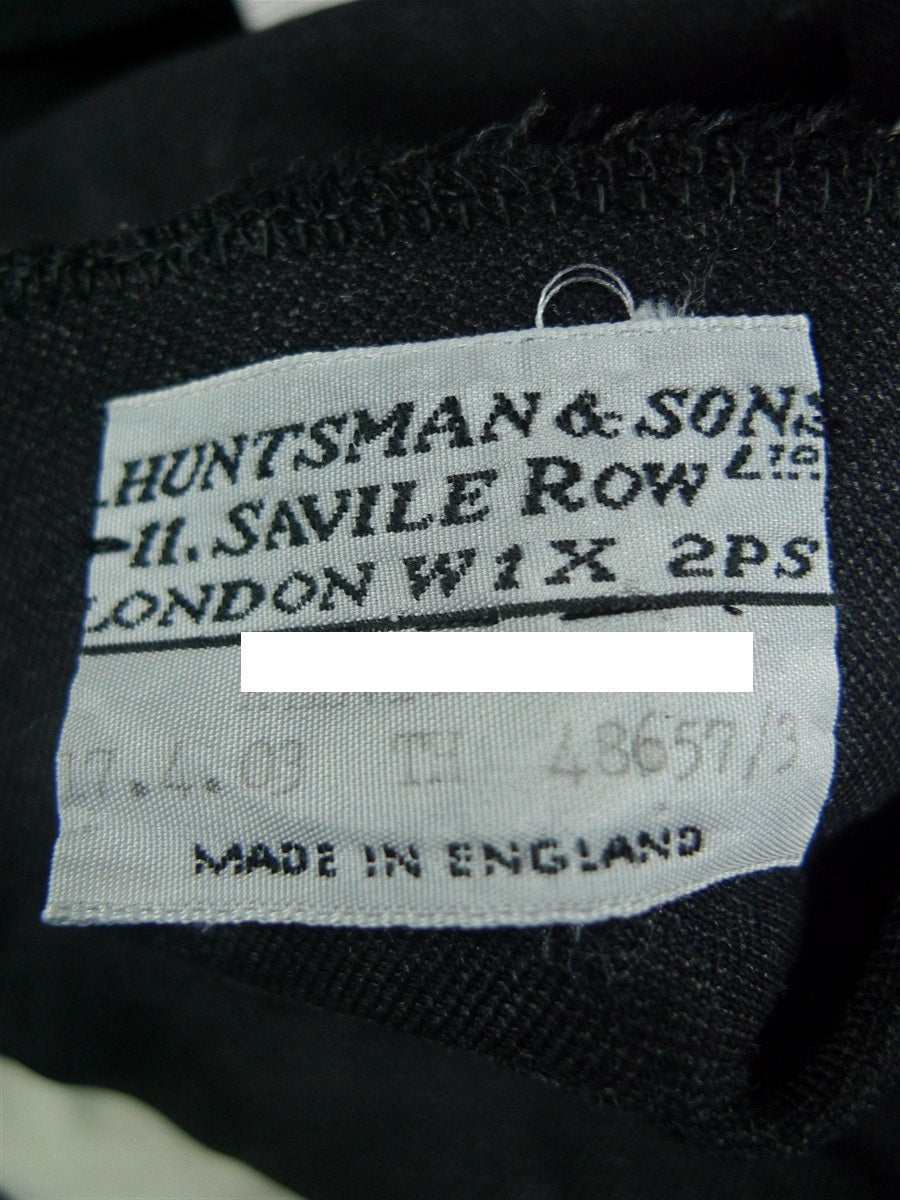 26/1124 h. huntsman & sons 2003 savile row bespoke grey worsted trouser 38