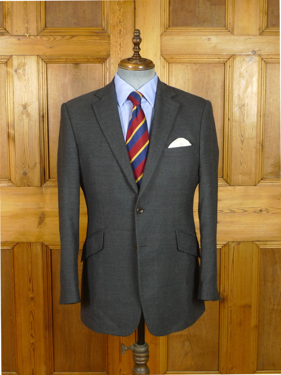 26/1110 near immaculate ede & ravenscroft grey wool sports jacket blazer w/ horn buttons (rrp £400) 40 regular
