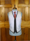 26/1133 vintage dege & sons 1978 savile row bespoke grey pinstripe worsted waistcoat & trouser 39 regular