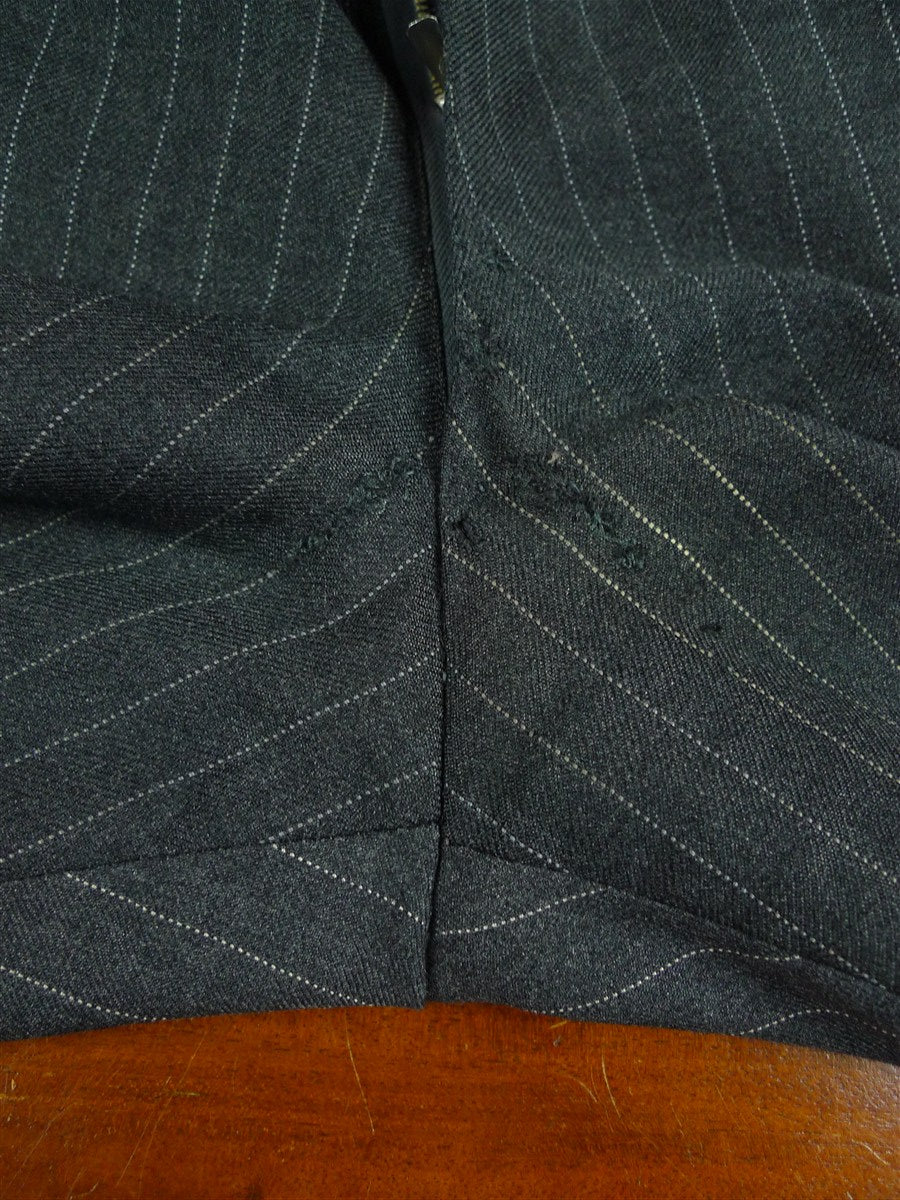 26/1133 vintage dege & sons 1978 savile row bespoke grey pinstripe worsted waistcoat & trouser 39 regular