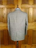 26/1128 vintage airey & wheeler savile row bespoke grey glen check worsted flannel suit 50 short