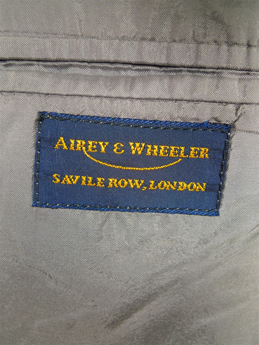 26/1128 vintage airey & wheeler savile row bespoke grey glen check worsted flannel suit 50 short