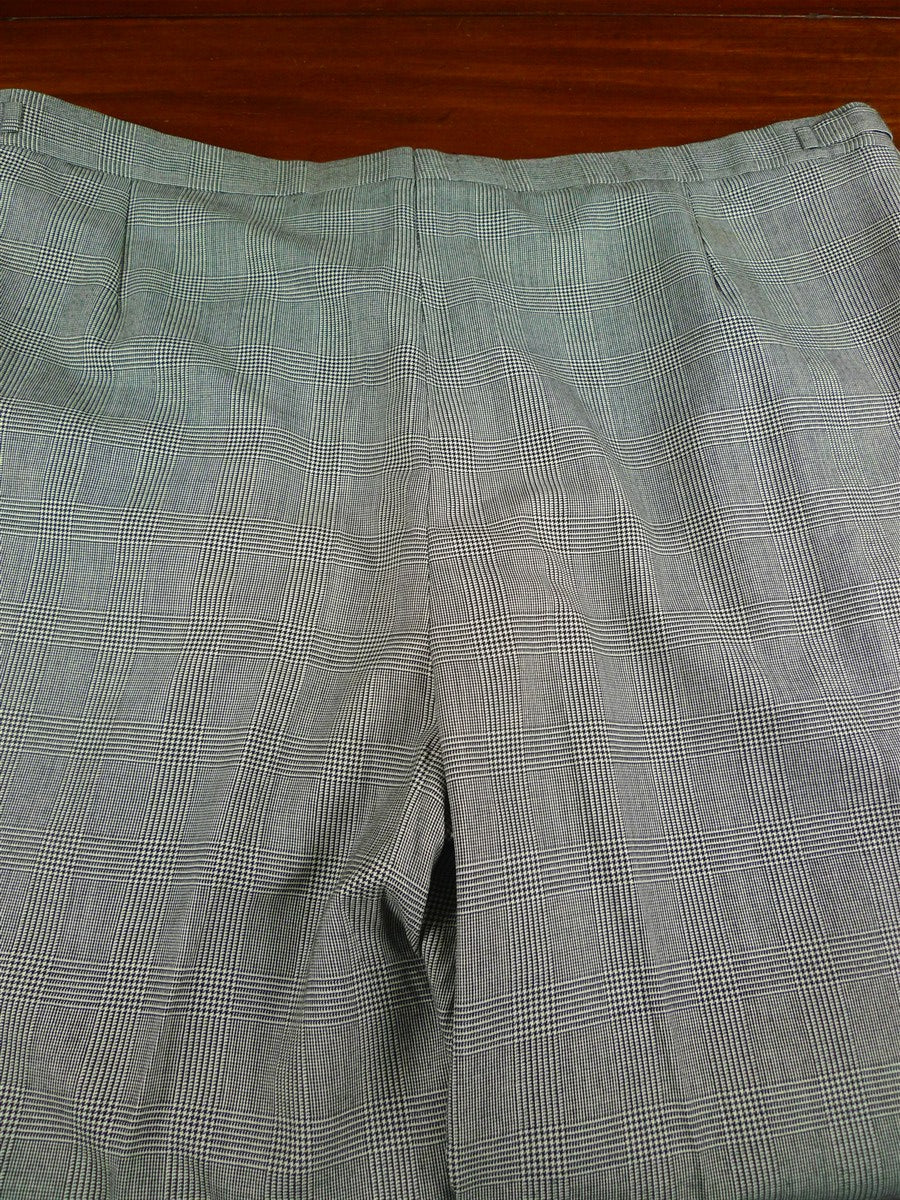 26/1128 vintage airey & wheeler savile row bespoke grey glen check worsted flannel suit 50 short