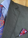 26/1129 immaculate vintage airey & wheeler savile row bespoke grey worsted & mohair suit 48 short