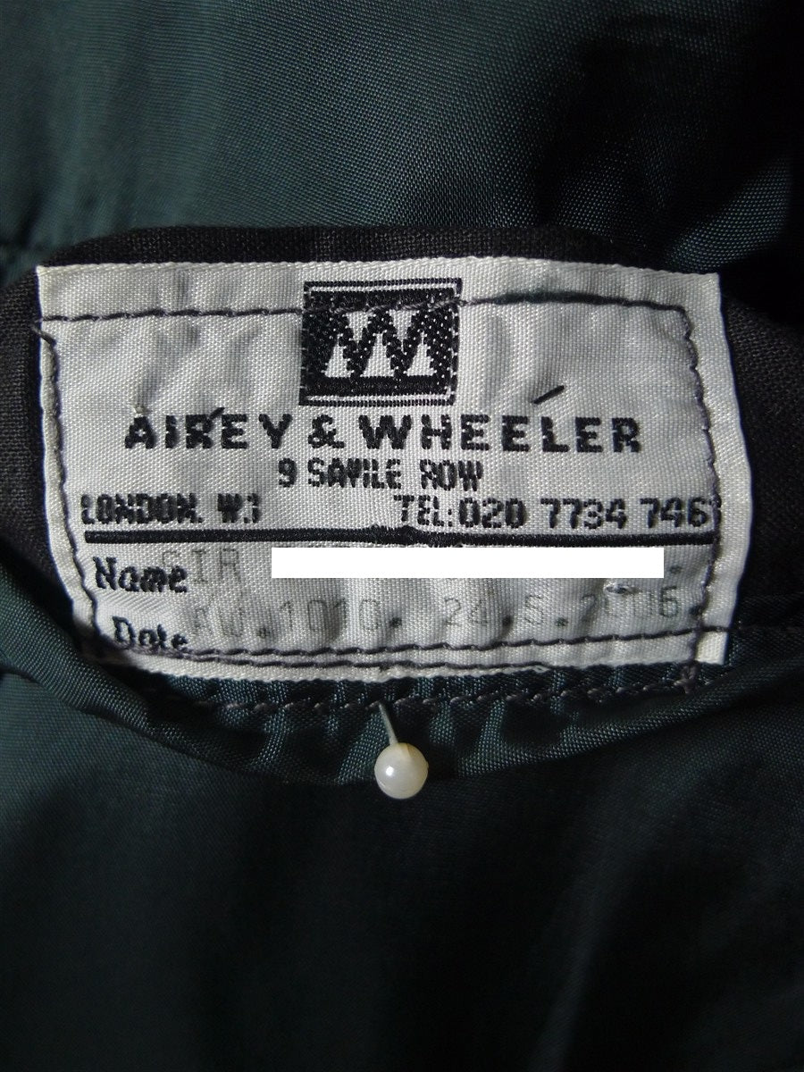 26/1129 immaculate vintage airey & wheeler savile row bespoke grey worsted & mohair suit 48 short