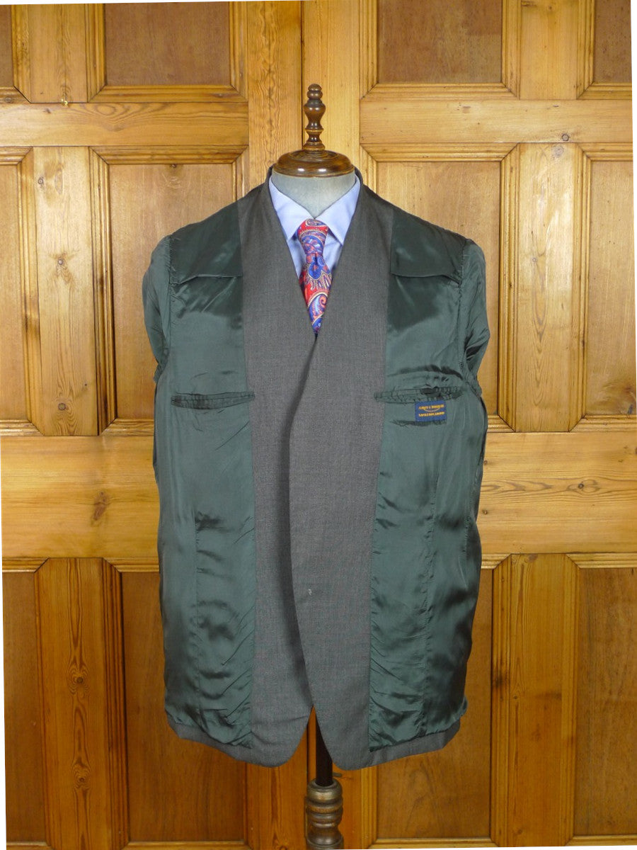 26/1129 immaculate vintage airey & wheeler savile row bespoke grey worsted & mohair suit 48 short