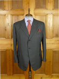 26/1127 vintage airey & wheeler savile row bespoke grey pin-stripe worsted & mohair suit 48 short