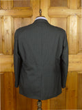 26/1127 vintage airey & wheeler savile row bespoke grey pin-stripe worsted & mohair suit 48 short