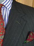 26/1127 vintage airey & wheeler savile row bespoke grey pin-stripe worsted & mohair suit 48 short