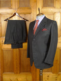 26/1125 vintage airey & wheeler savile row bespoke heavyweight grey pin-stripe worsted suit 45 short