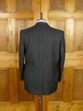 26/1125 vintage airey & wheeler savile row bespoke heavyweight grey pin-stripe worsted suit 45 short