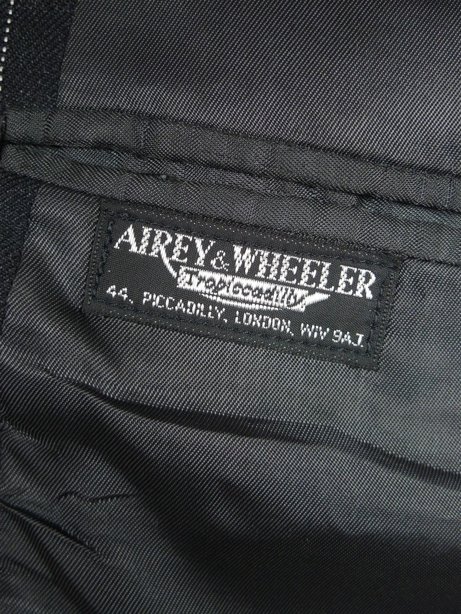 26/1125 vintage airey & wheeler savile row bespoke heavyweight grey pin-stripe worsted suit 45 short