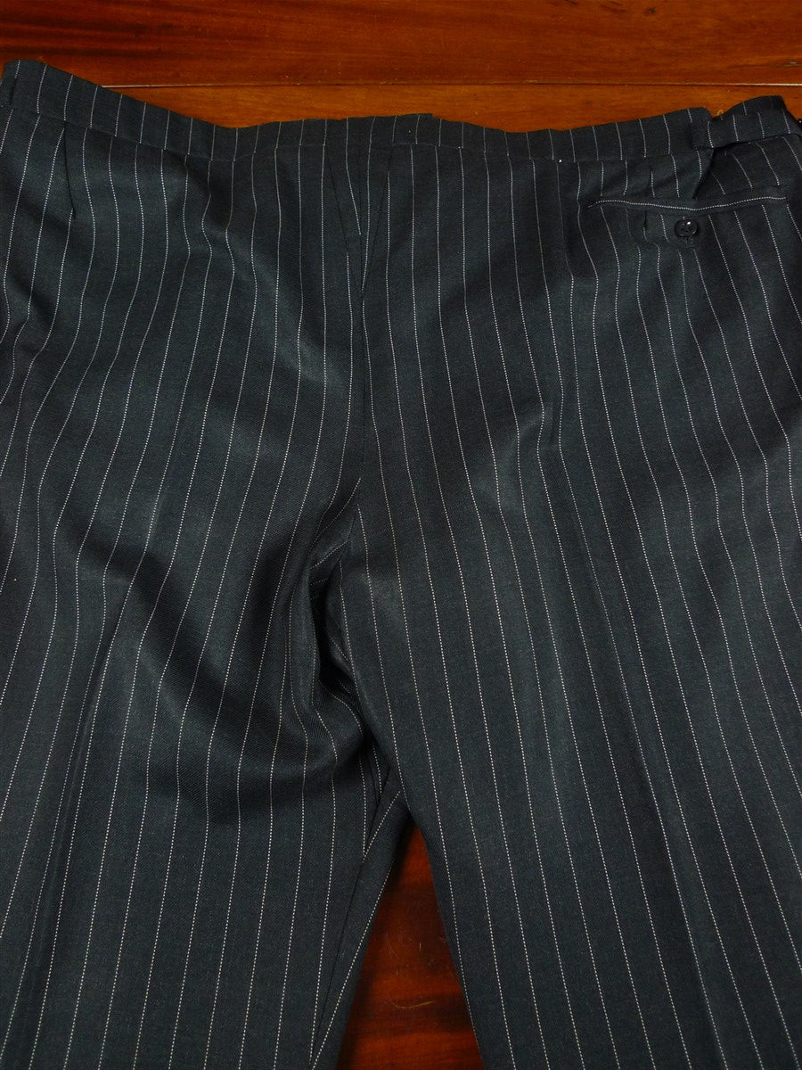 26/1125 vintage airey & wheeler savile row bespoke heavyweight grey pin-stripe worsted suit 45 short