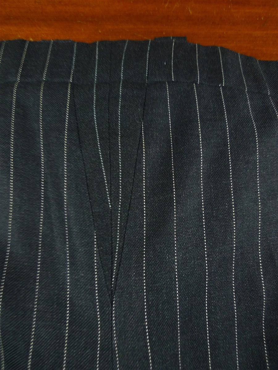 26/1125 vintage airey & wheeler savile row bespoke heavyweight grey pin-stripe worsted suit 45 short