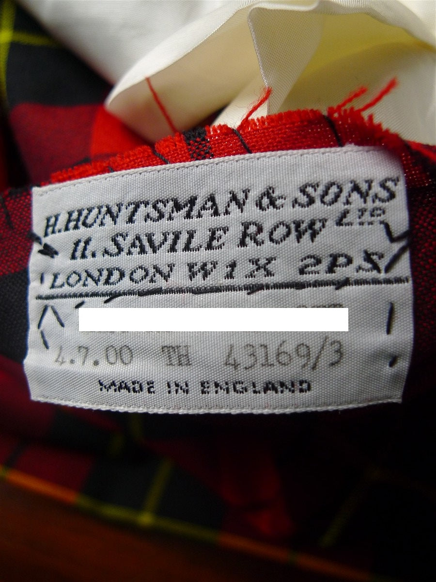 26/1141 immaculate huntsman savile row bespoke tartan evening dress trouser 34-38