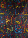 26/1165 immaculate holland & london gunmaker dark blue country sports pattern silk pocket square (rrp £95)