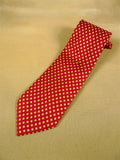 26/1160 immaculate charvet france red / gold diamond pattern silk tie (rrp £260)