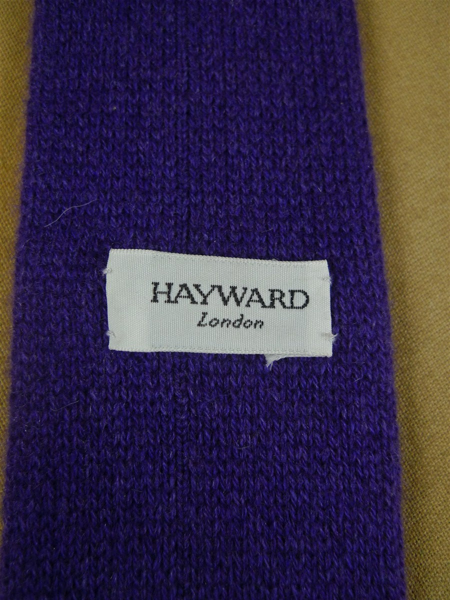 26/1157 immaculate hayward savile row london 100% cashmere violet purple woven straight blade tie