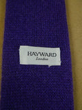26/1157 immaculate hayward savile row london 100% cashmere violet purple woven straight blade tie