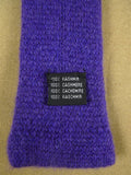 26/1157 immaculate hayward savile row london 100% cashmere violet purple woven straight blade tie