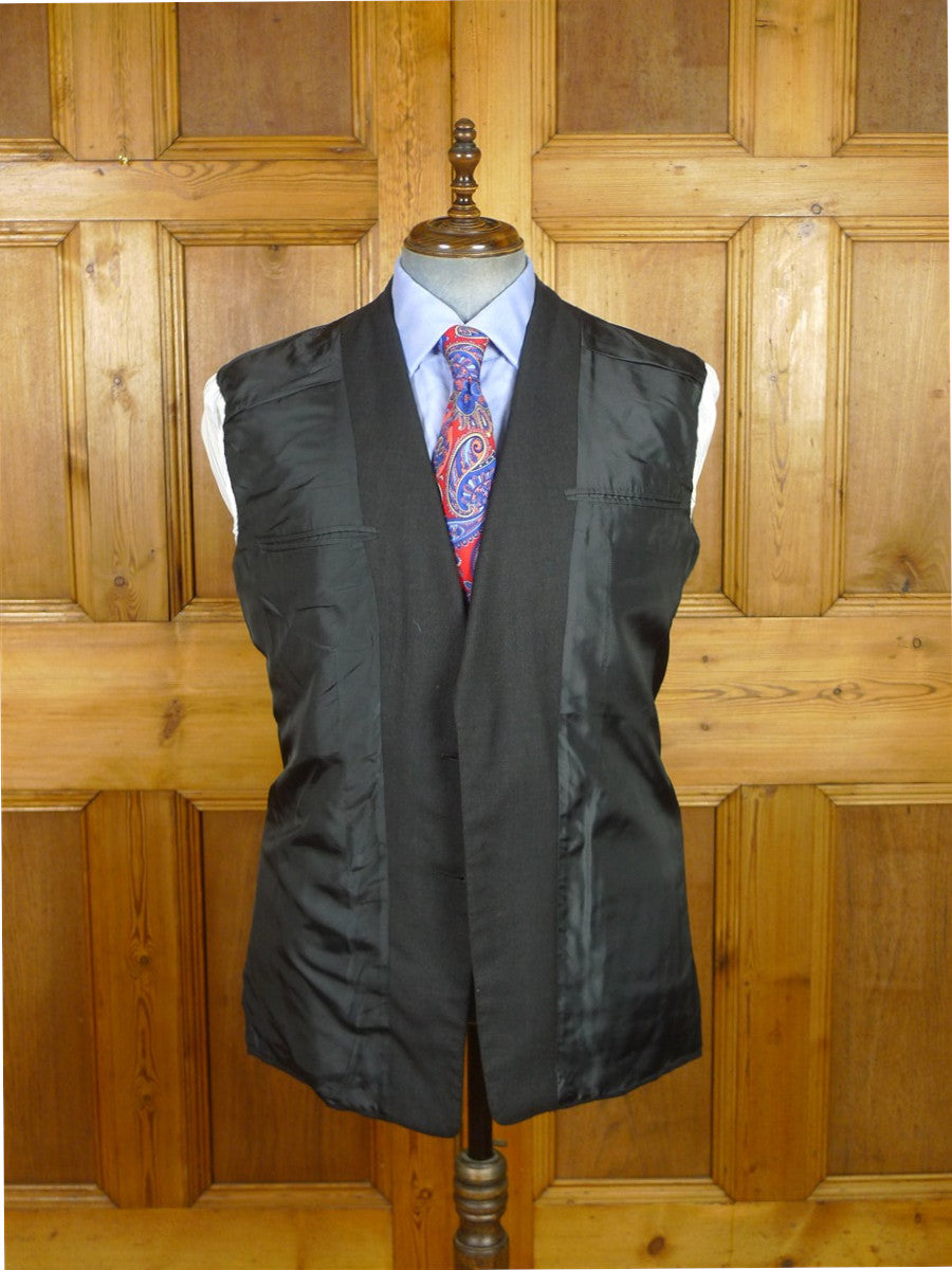 26/1140 anderson & sheppard savile row bespoke charcoal grey worsted wool 2-piece suit 41-42 regular