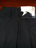 26/1142 immaculate 1999 huntsman savile row bespoke charcoal grey worsted flannel d/b suit 43-44 regular