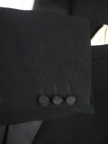 26/1138 vintage 1960s oxford street london black barathea wool dinner jacket w/ textured satin shawl lapel 41-42 regular
