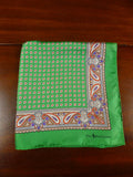 26/1145 immaculate vintage ralph lauren green paisly silk pocket square