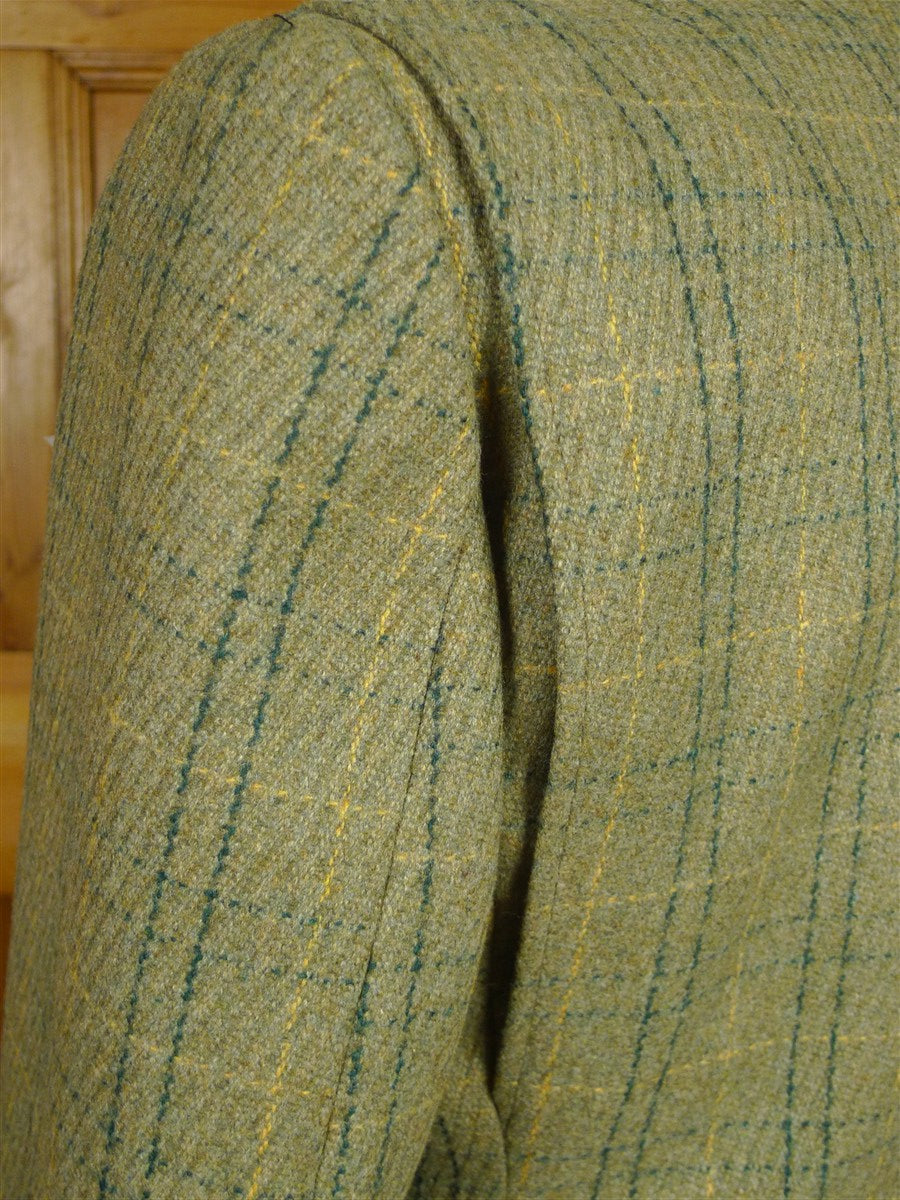 26/1155 immaculate vintage british green wp check tweed shooting jacket 42-43 regular